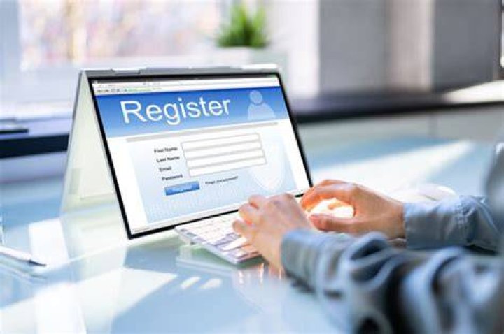 User creating streaming account on laptop
