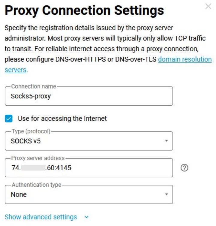 VPN settings